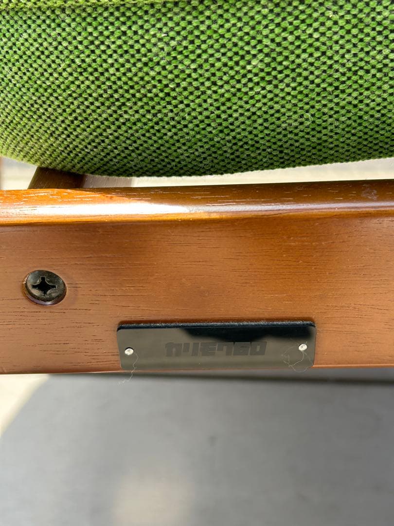 良品 カリモク60 Dチェア タープグリーン 椅子　肘掛け