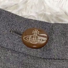 ヴィヴィアンウエストウッドレッドレーベル ウール ラップスカート オーブボタン