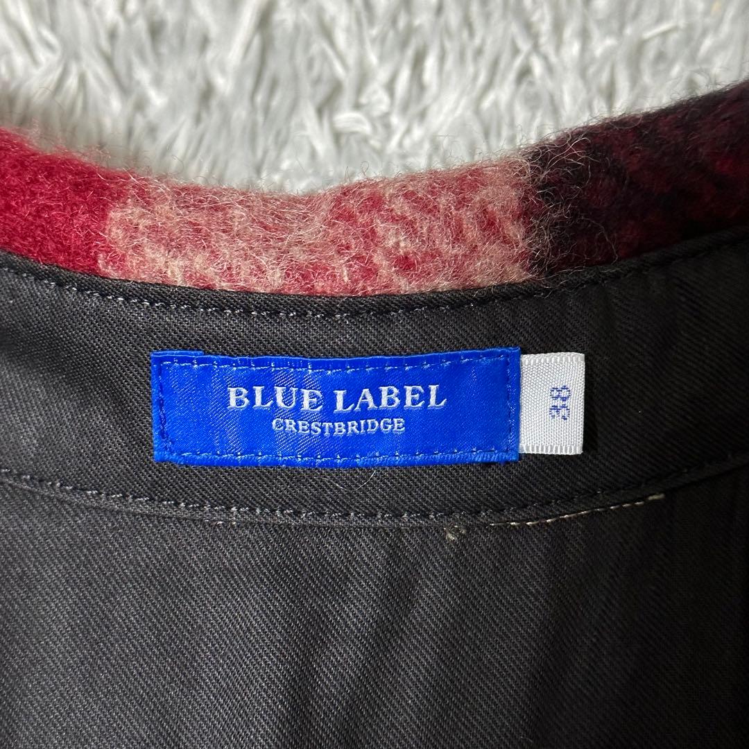 BLUELABEL CRESTBRIDGE　コート　チェック　モヘア　38