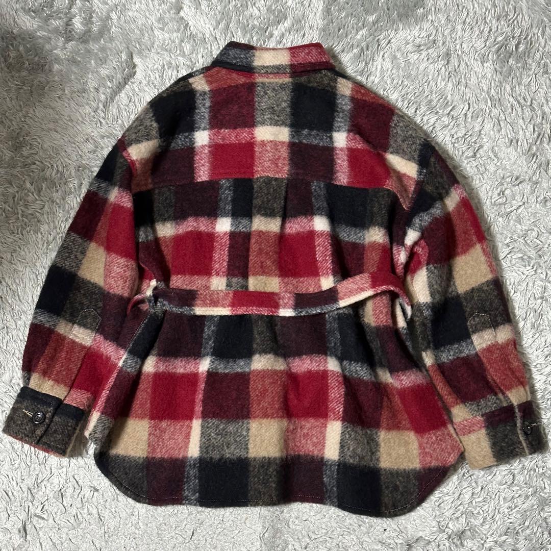 BLUELABEL CRESTBRIDGE　コート　チェック　モヘア　38