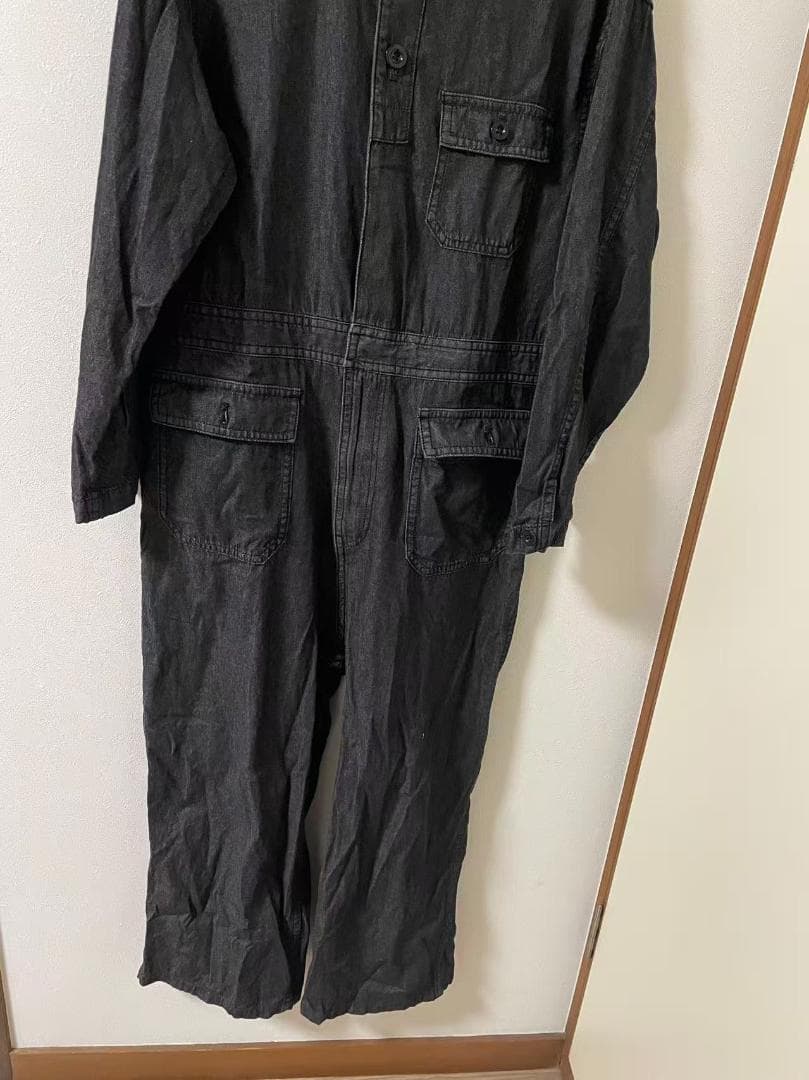 BEAMS BOY デニム ミリタリー オールインワン ブラック