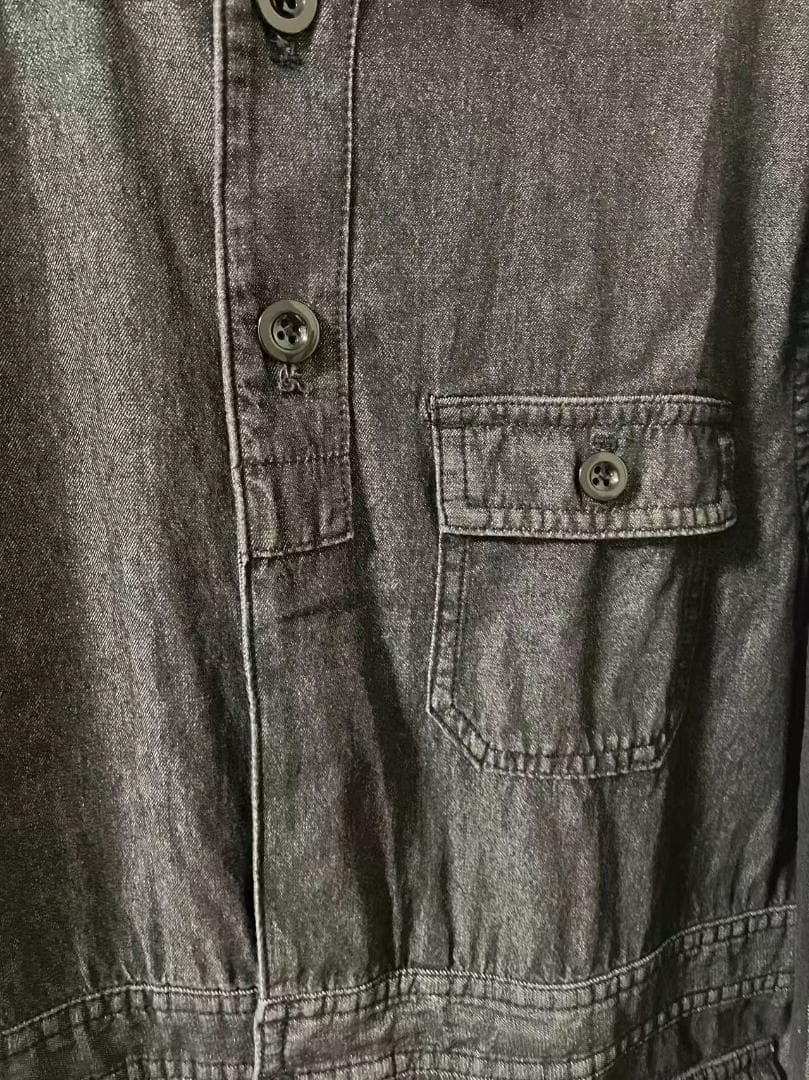 BEAMS BOY デニム ミリタリー オールインワン ブラック