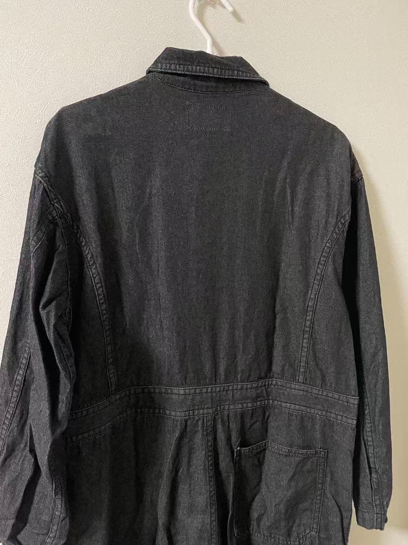 BEAMS BOY デニム ミリタリー オールインワン ブラック