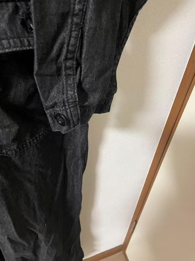 BEAMS BOY デニム ミリタリー オールインワン ブラック