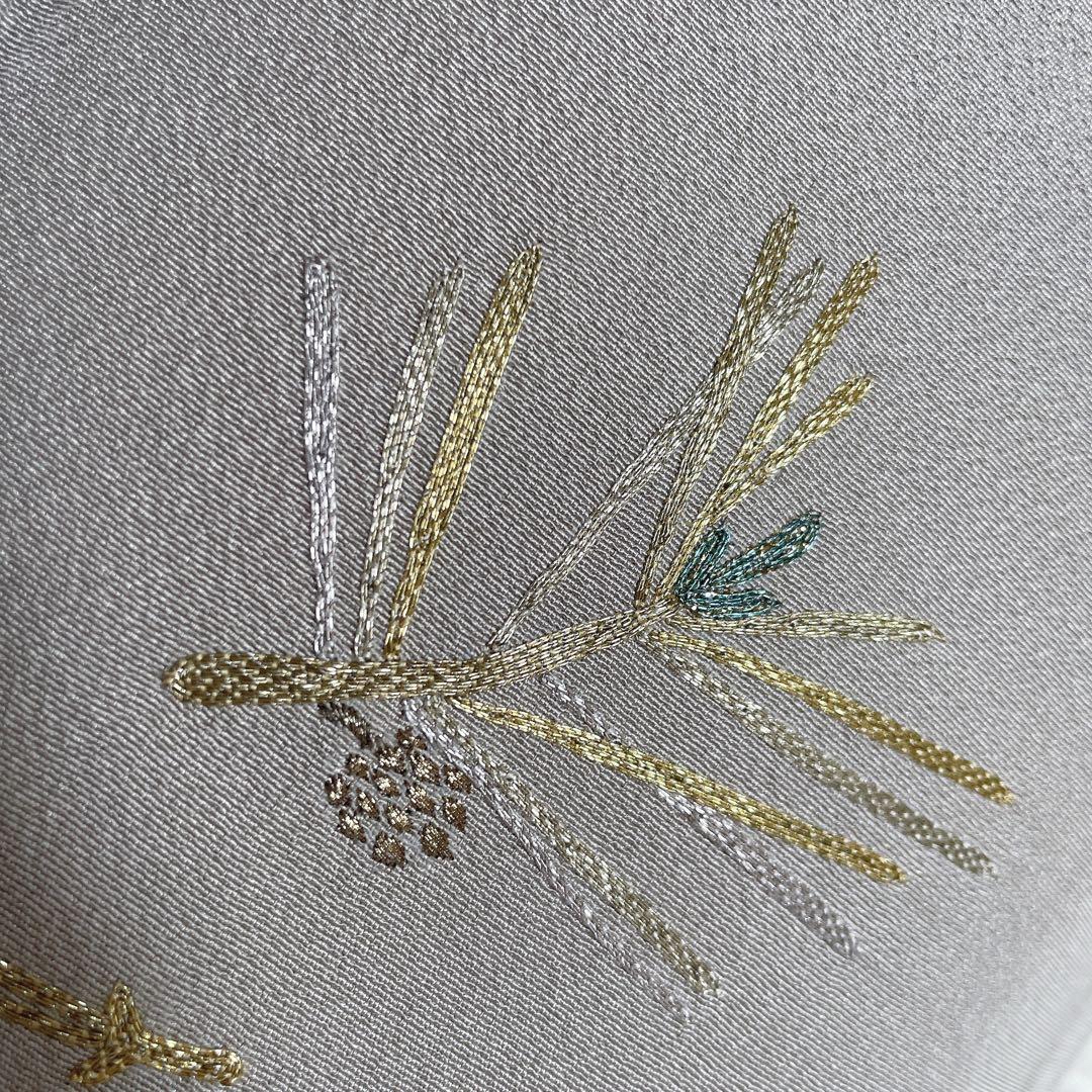 訪問着+長襦袢　フルセット　松葉散らし　手刺繍　着物　付け下げ　Q5