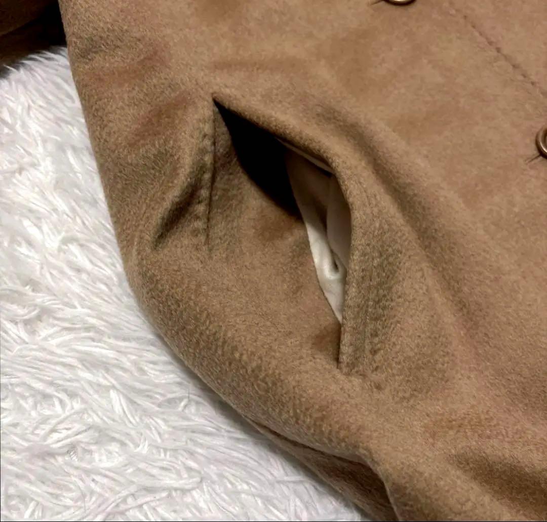 Max Mara 白タグ キャメル100% ロング チェスターコート 36