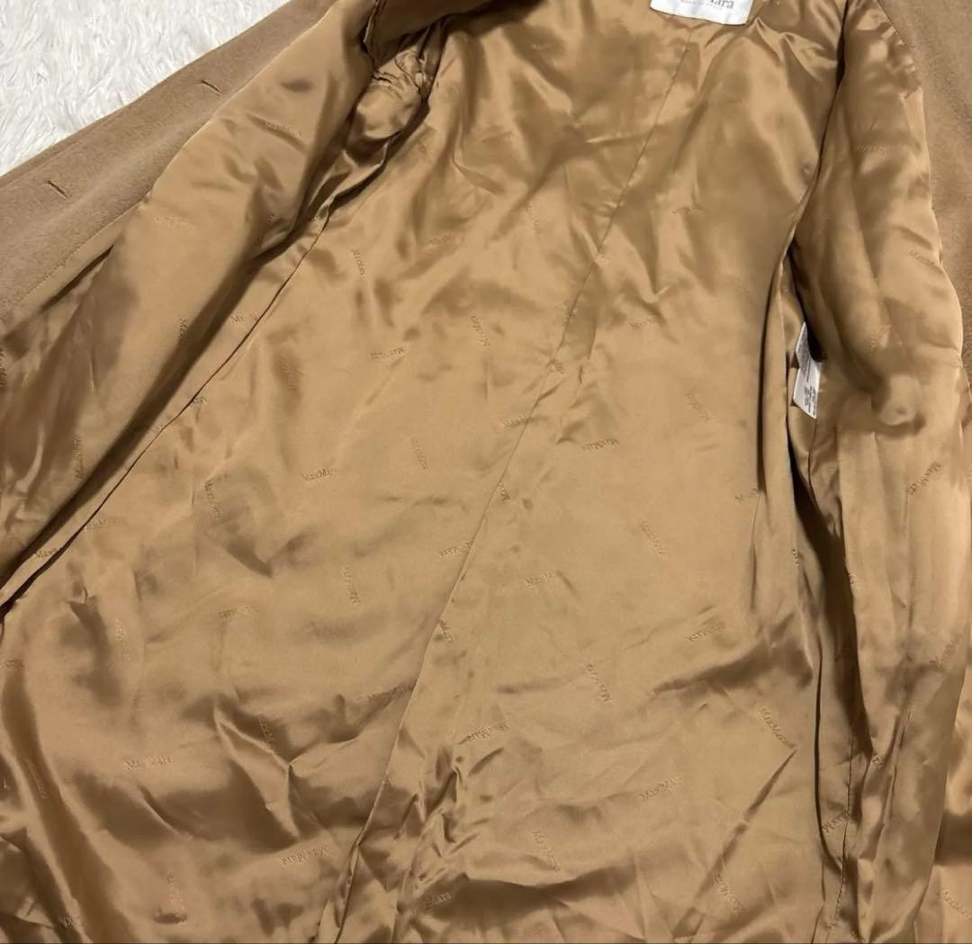 Max Mara 白タグ キャメル100% ロング チェスターコート 36