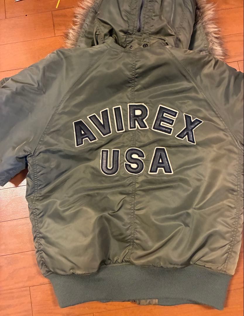 AVIREX バックロゴ N-2B エコファーモデル フライトジャケット L