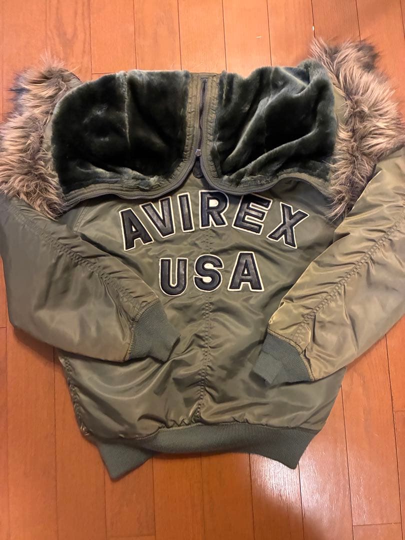 AVIREX バックロゴ N-2B エコファーモデル フライトジャケット L
