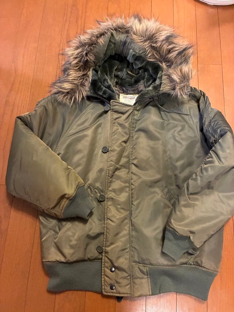 AVIREX バックロゴ N-2B エコファーモデル フライトジャケット L