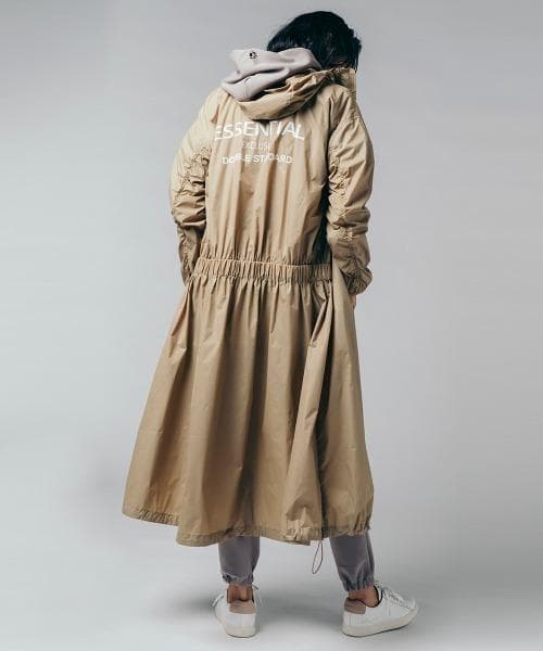 ダブルスタンダードクロージング ESSENTIAL ロングレインコート ベージュ