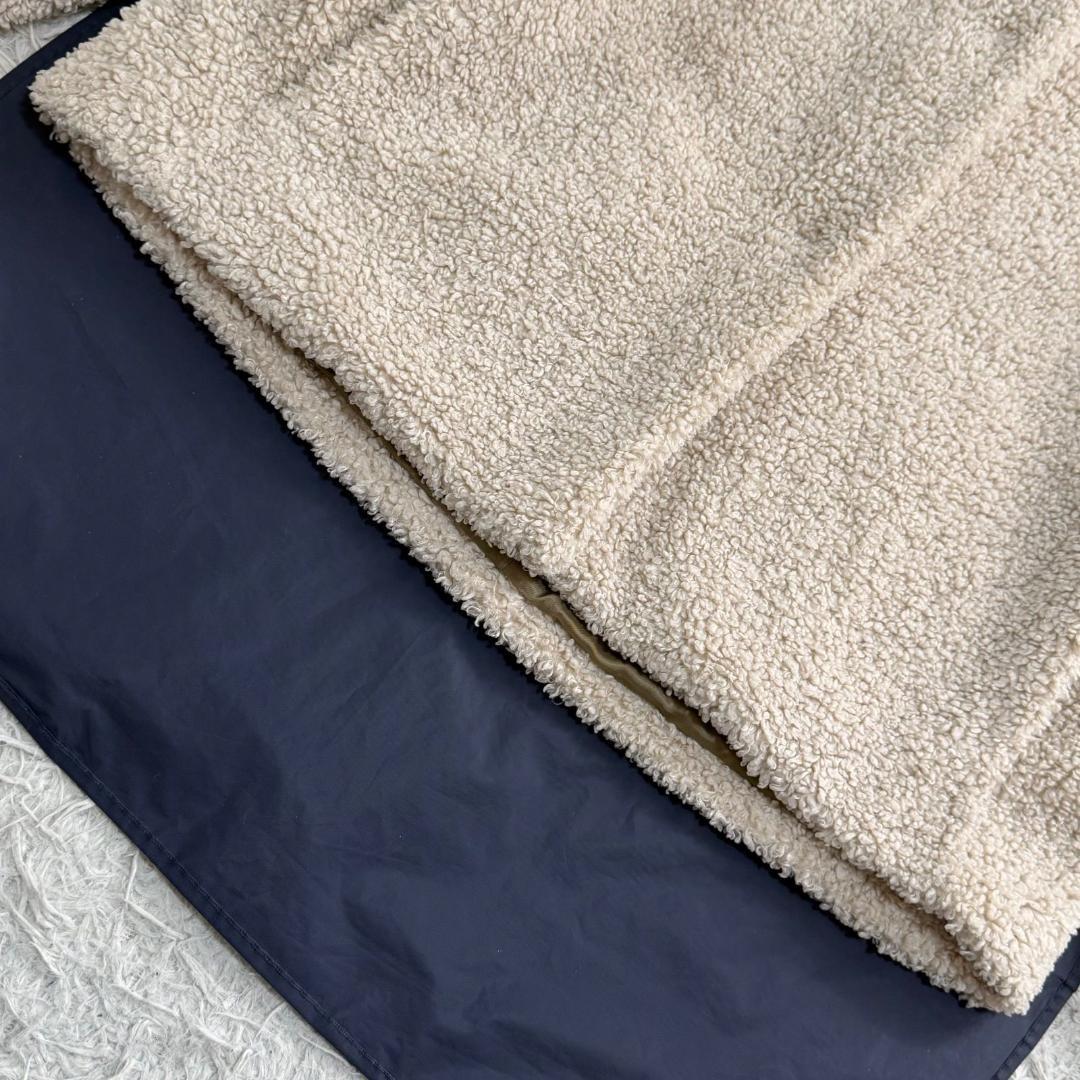 17046✨イエナ フェイクファー ブルゾン ノーカラー 38 M ベージュ