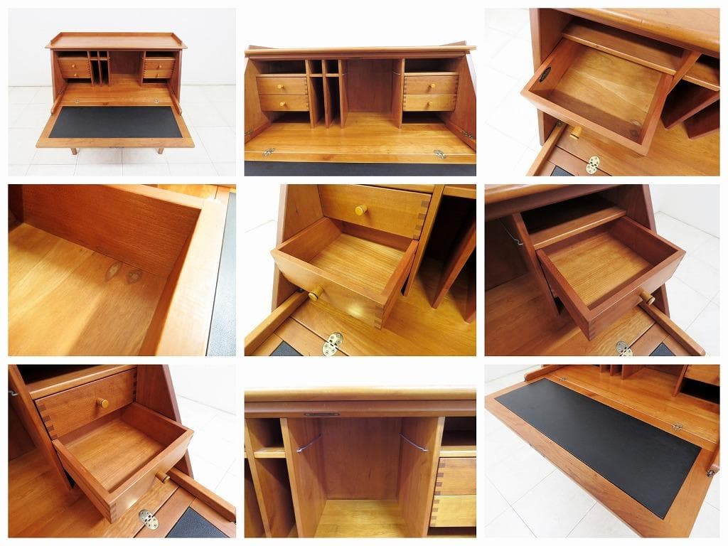 北欧■デンマーク ライティングビューロー■チーク無垢材■デスク チェスト