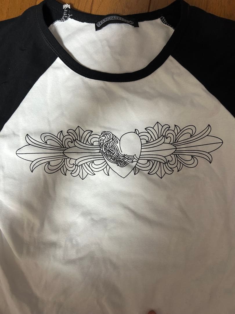 ハートプリントラグランTシャツ Sサイズ