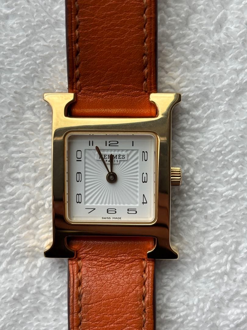 HERMES エルメス HH1.201 Hウォッチ 新型文字盤 新品仕上げ済み
