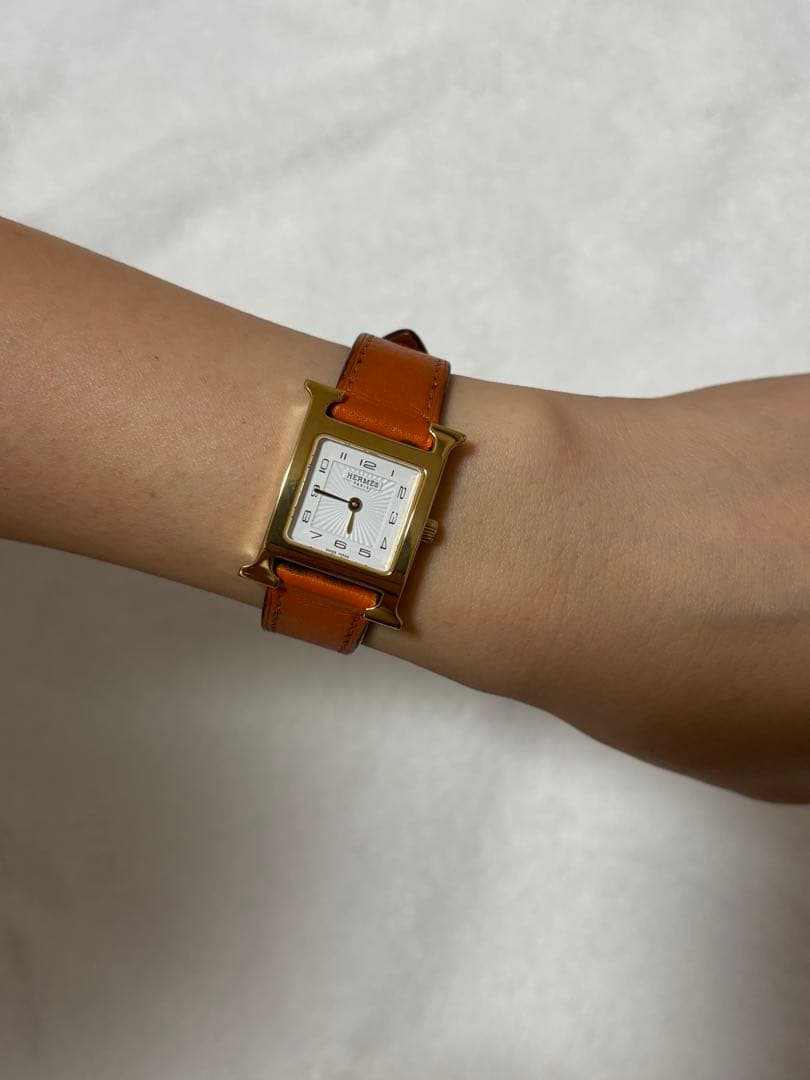 HERMES エルメス HH1.201 Hウォッチ 新型文字盤 新品仕上げ済み