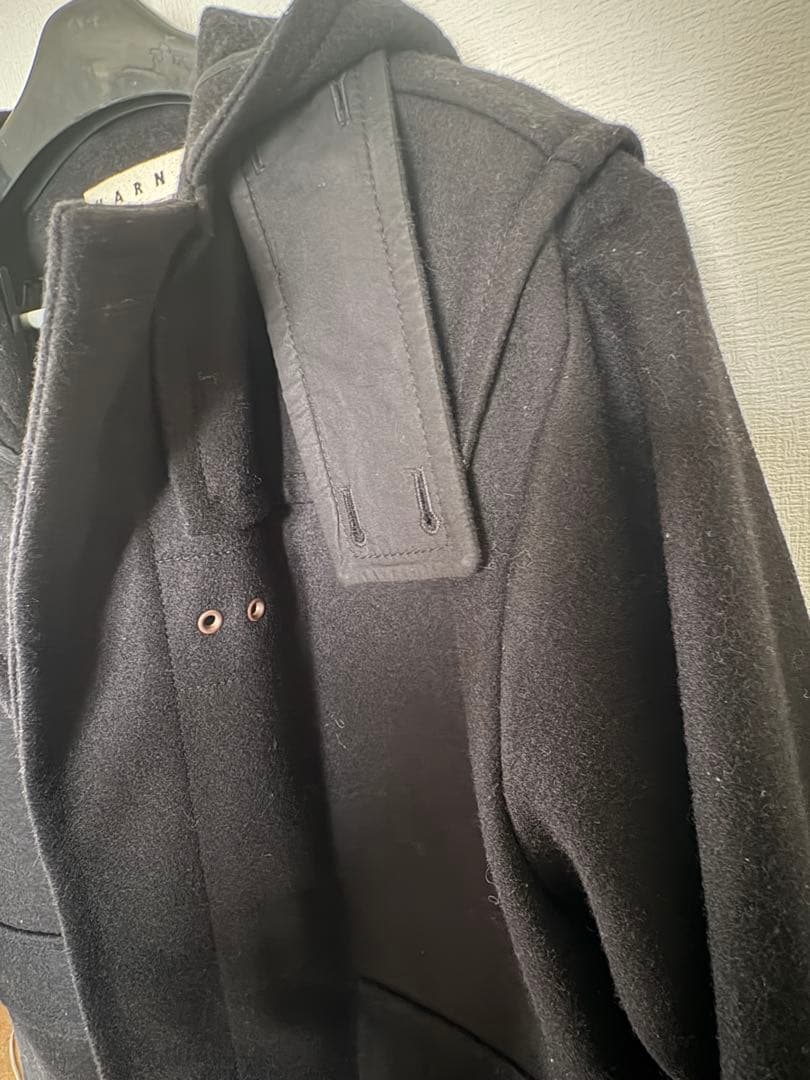 MARNI ブラック フード付きダッフルコート