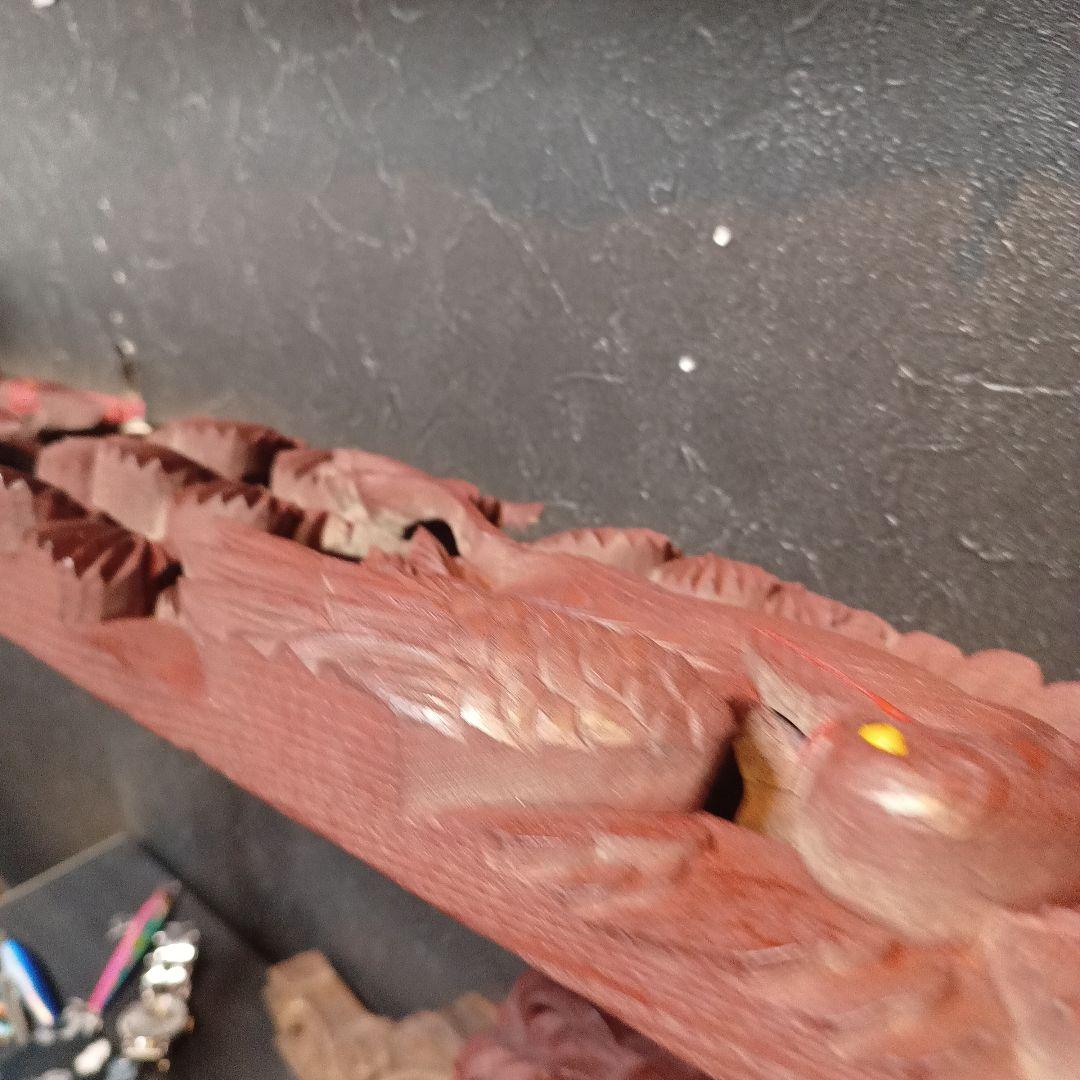 鶴　彫刻　欄間　肉厚　木彫り　寺院　仏閣　アンティーク　骨董品