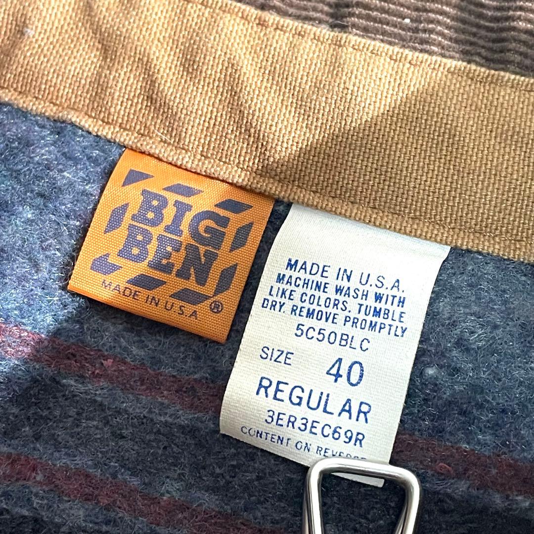 状態良好　70s　ビッグベン　USA製　カバーオール　ダック地　裏地ブランケット