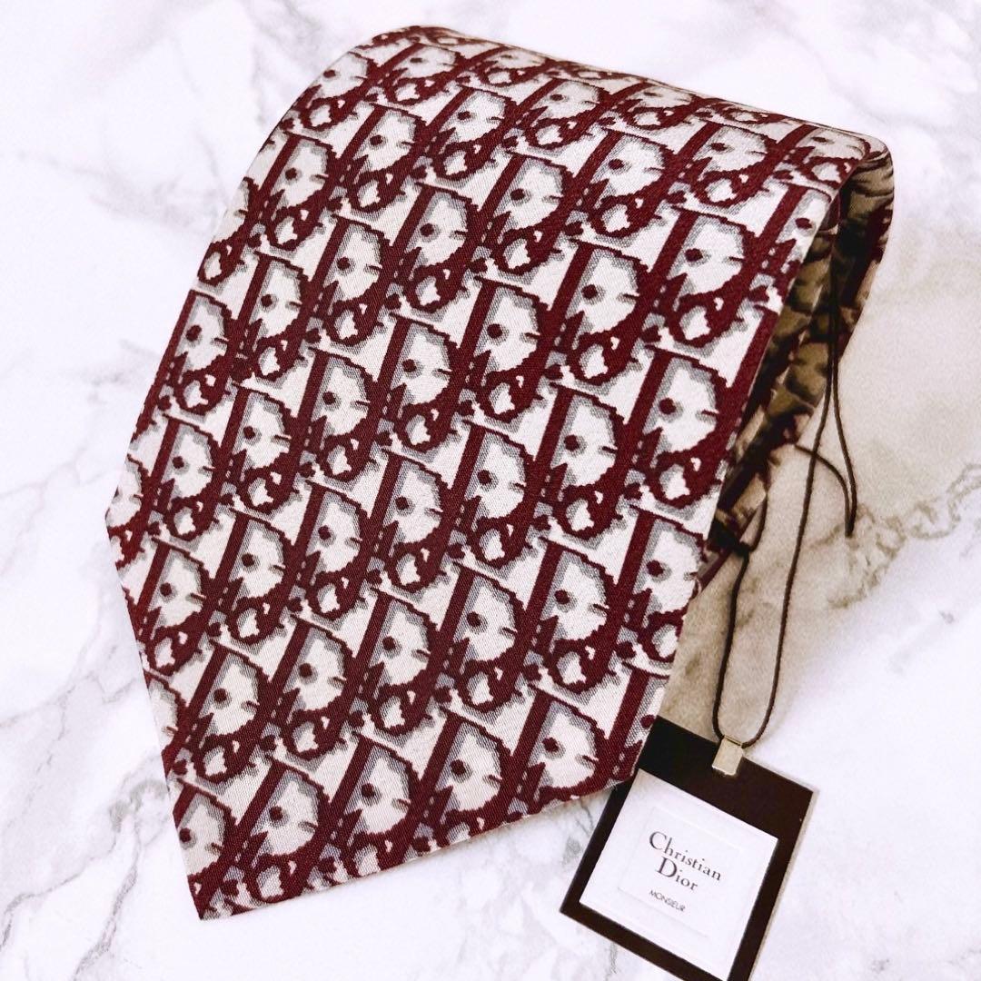 ✨未使用タグ付き✨クリスチャンディオール　オブリーク　トロッター　ネクタイ①