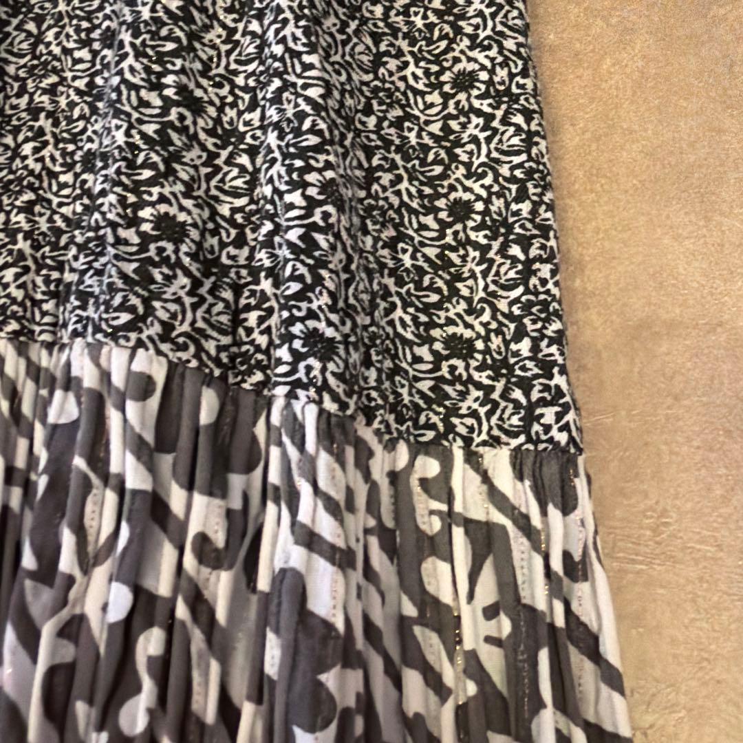 Sara mallika フラワープリント ロングドレス