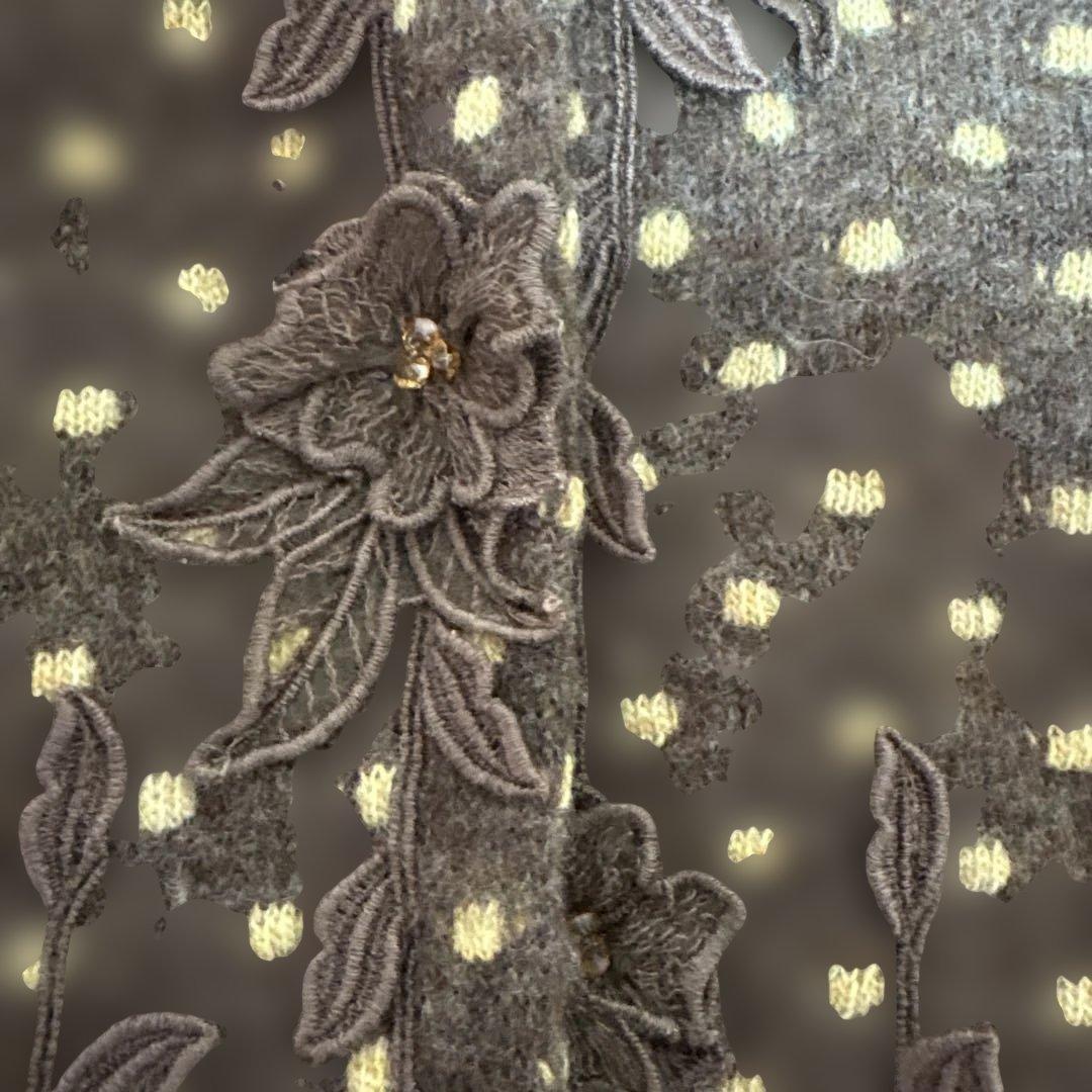 アトリエまりこ♡薔薇モチーフ＆キラキラビーズ・リボンとレースのコート・アミティエ