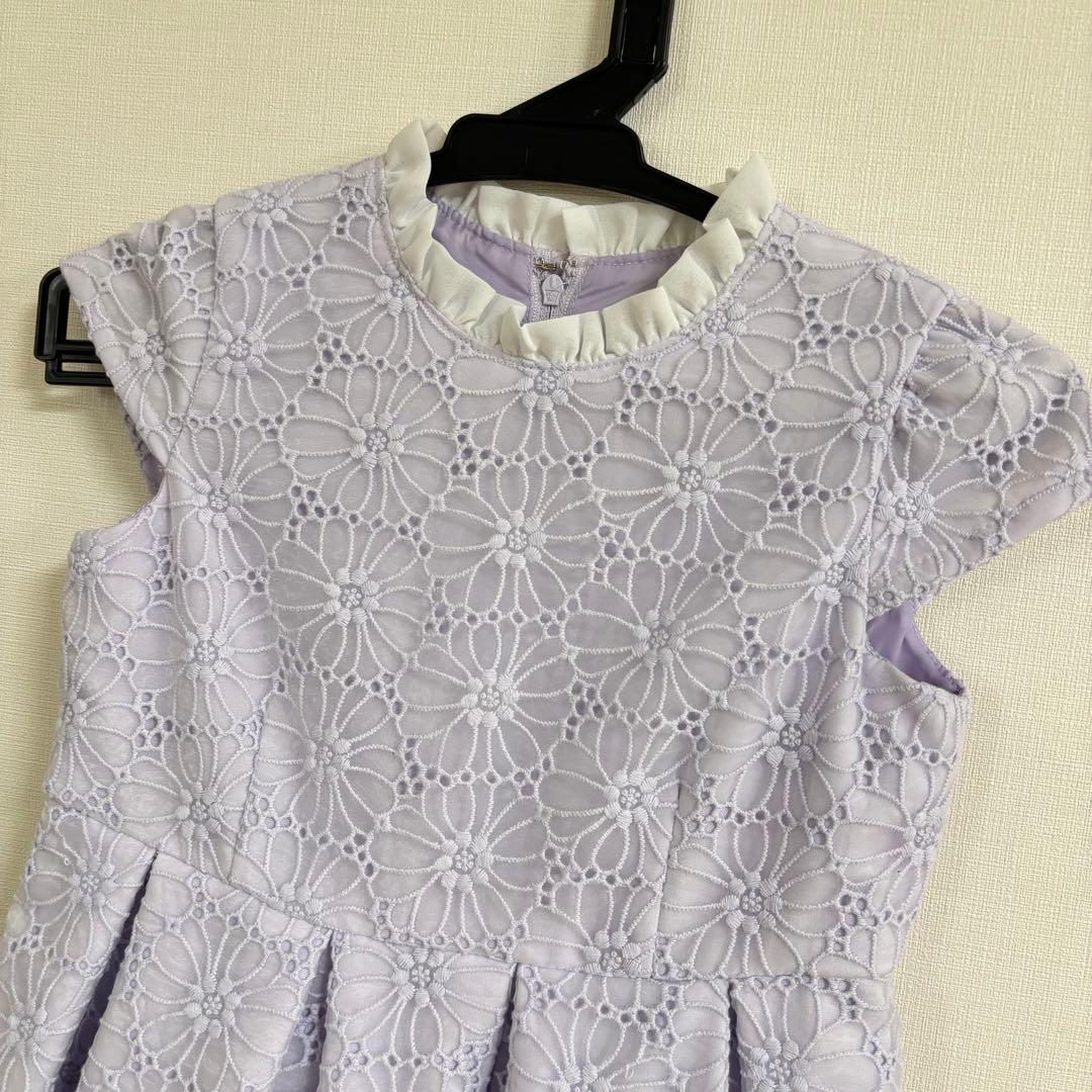 プティマイン セレモニー　ドレス　スーツ　ラベンダー花柄　コサージュ110cm