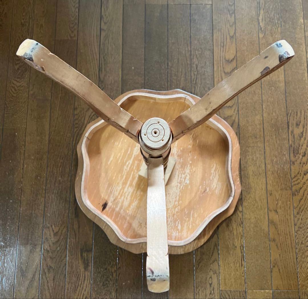 イタリア製　象嵌 テーブル　サイドテーブル　猫足 象嵌細工