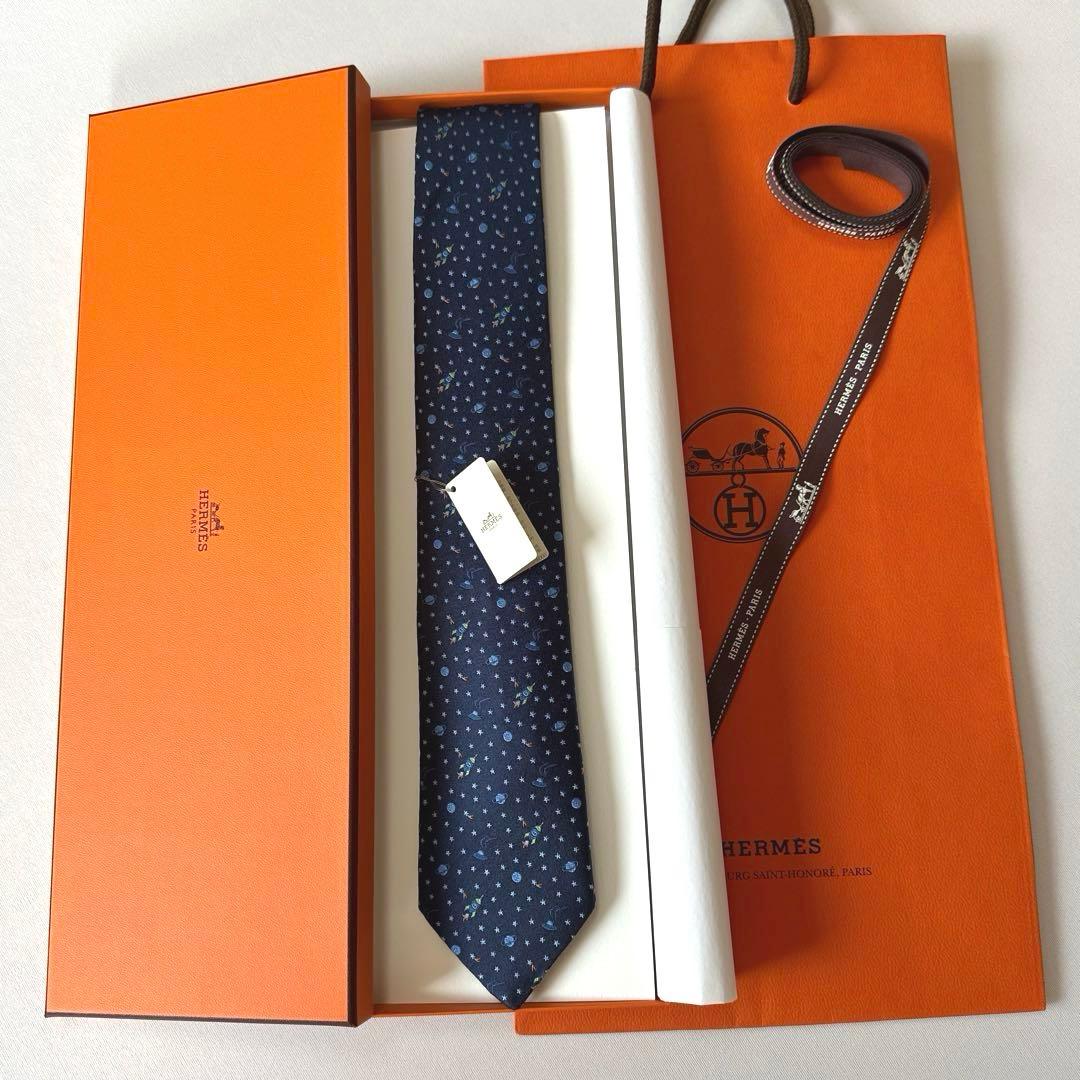 エルメス ネクタイ《ヴェール・ランフィニ》 新品 未使用