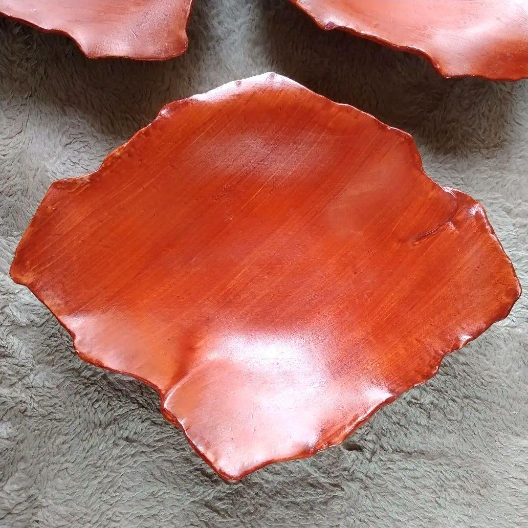 在印 朱色 三つ足鉢 5客揃 割烹料理 日本料理