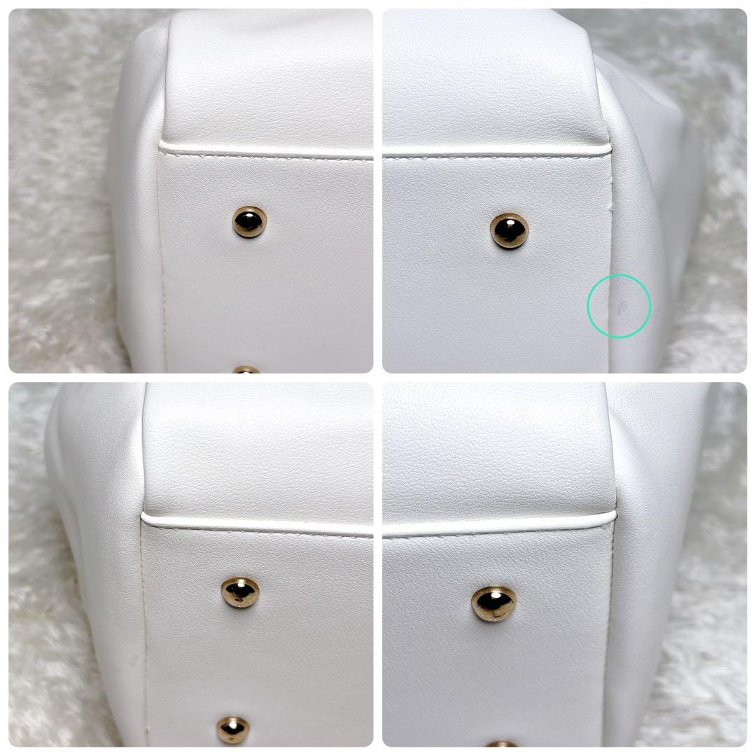 RANDA ランダ リボントートバッグ ホワイト 白 A4対応