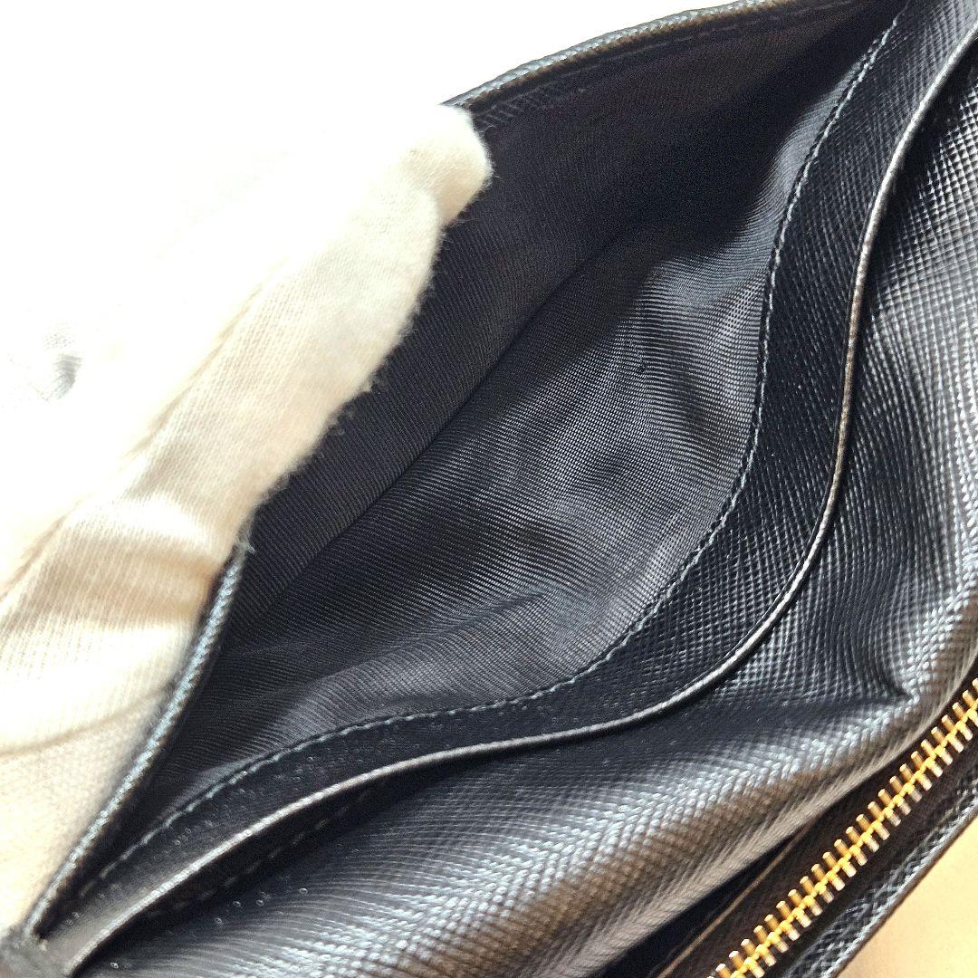 PRADA プラダ 長財布 サフィアーノ ブラック 黒 レザー