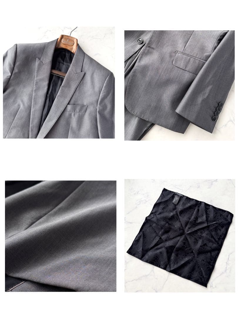 プーさん  D&G ドルチェ&ガッバーナ ドルガバ スーツ グレー 44