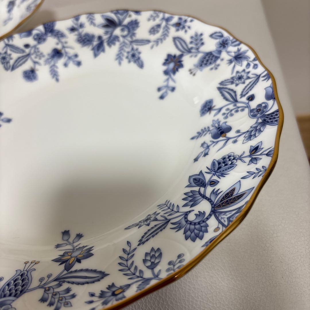 新品Noritake blue 深皿23cm 2枚 +C&S3客
