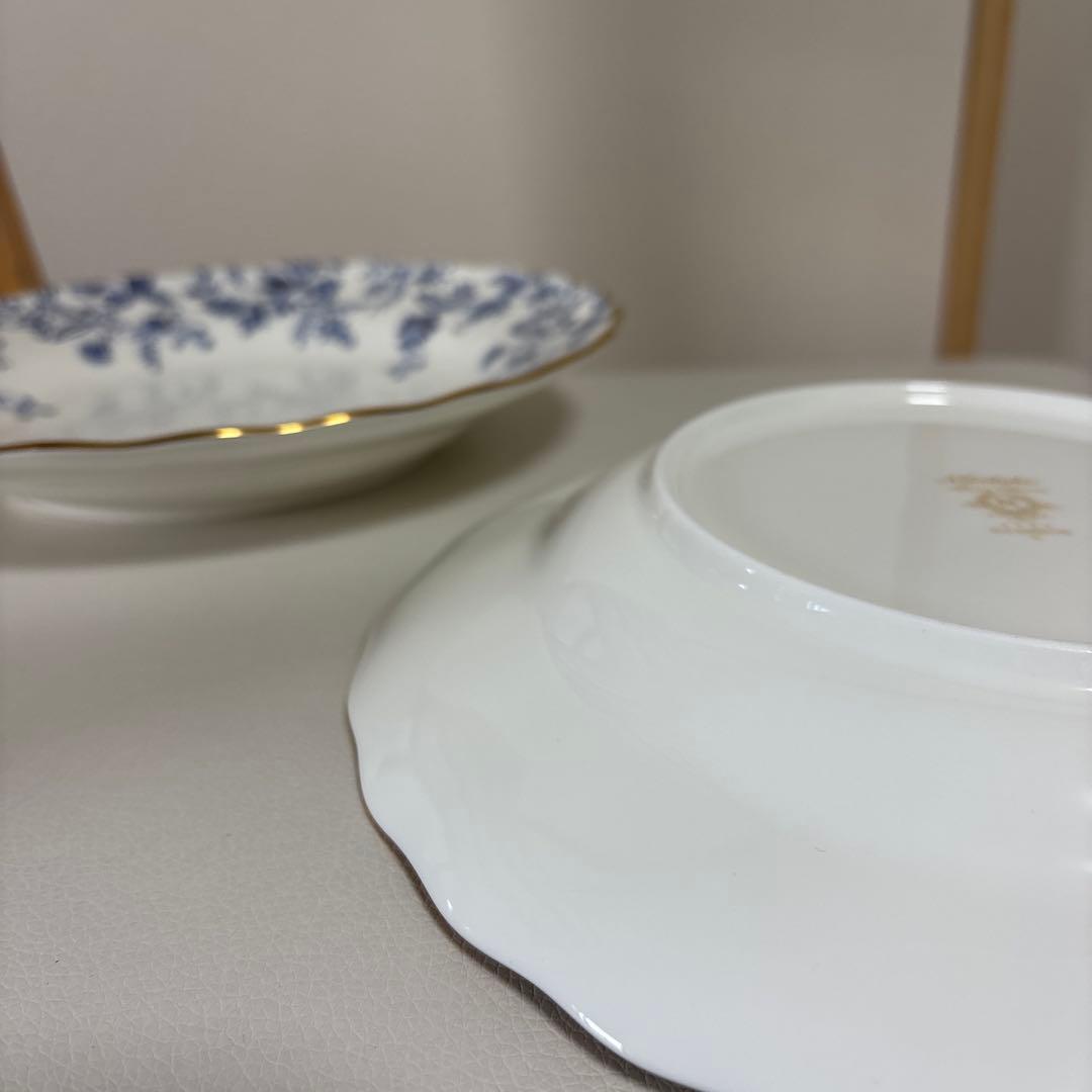 新品Noritake blue 深皿23cm 2枚 +C&S3客