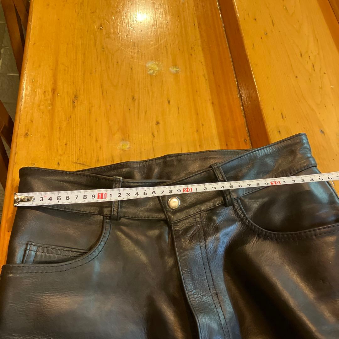 【美品】DEGNER レザーパンツ バイクウェア 牛革 ブラック 30サイズ