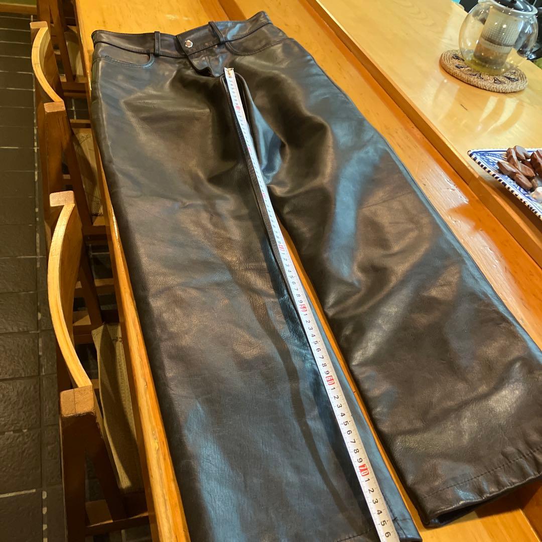 【美品】DEGNER レザーパンツ バイクウェア 牛革 ブラック 30サイズ