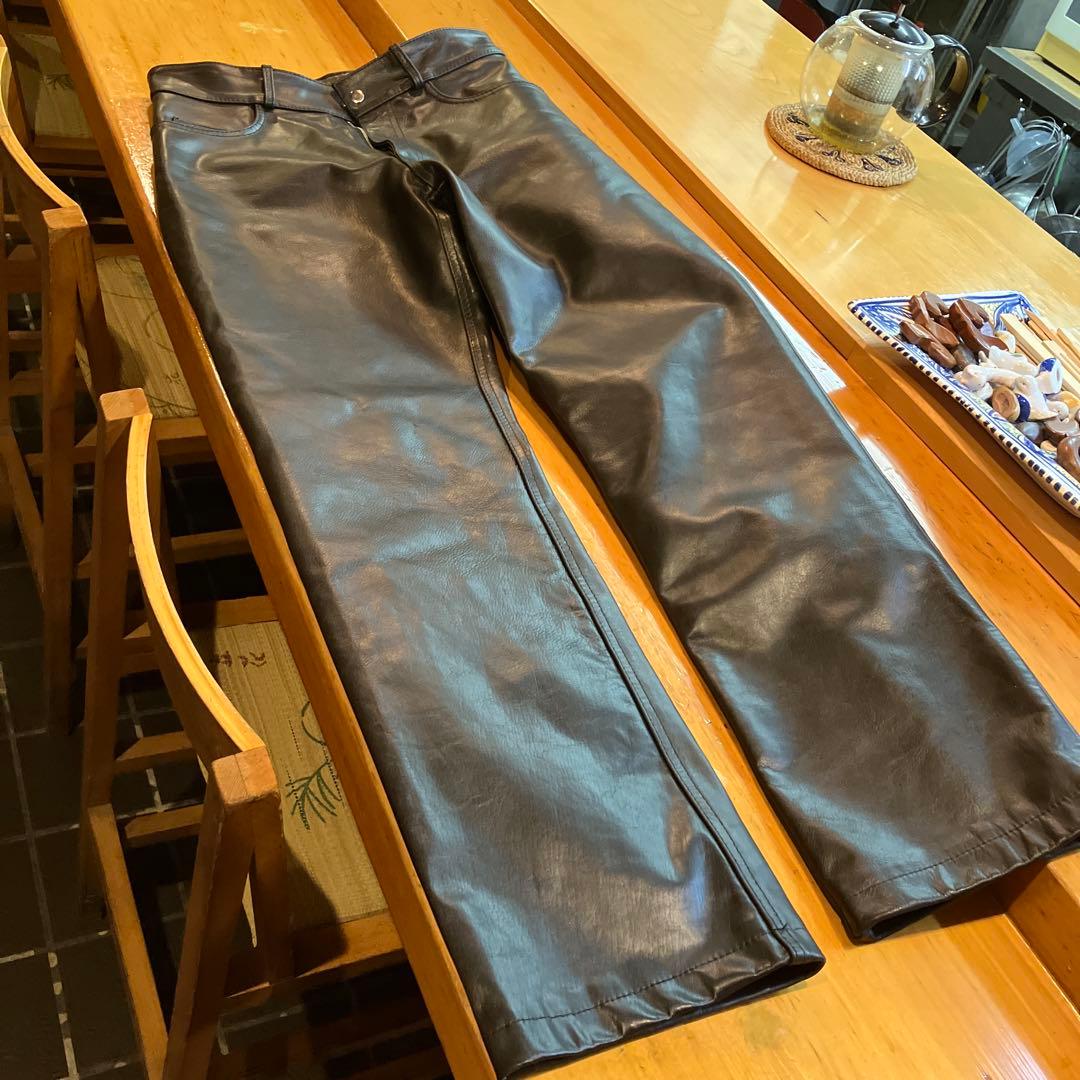 【美品】DEGNER レザーパンツ バイクウェア 牛革 ブラック 30サイズ
