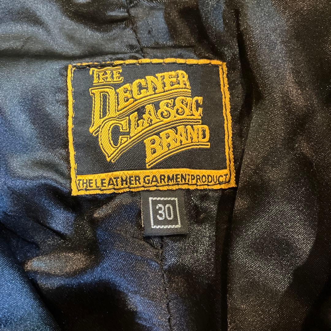 【美品】DEGNER レザーパンツ バイクウェア 牛革 ブラック 30サイズ