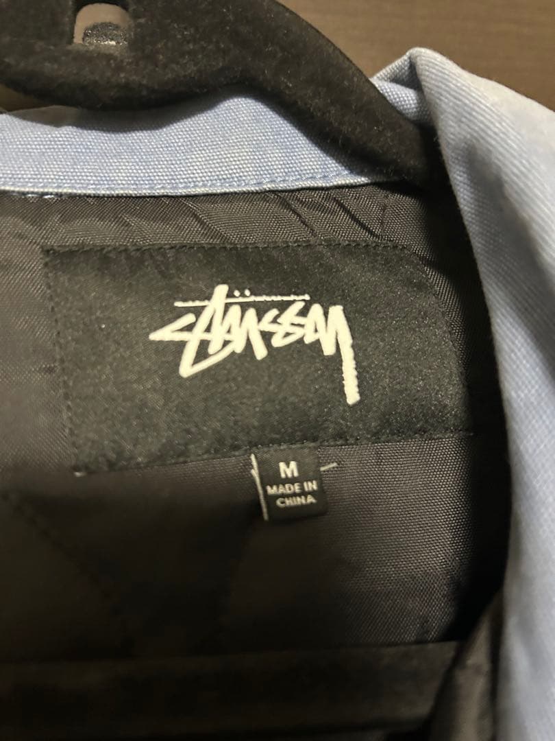 Stussy 青 カバーオール ジャケット　Mサイズ