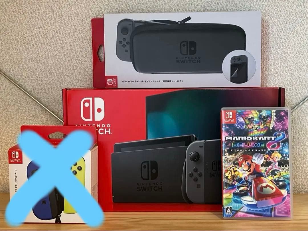 Nintendo Switch 本体、ケース、マリオカート8、マイクロミニSD