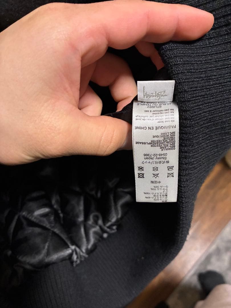 ジャケット・アウター Stussy SS-LINK VARSITY JACKET Black