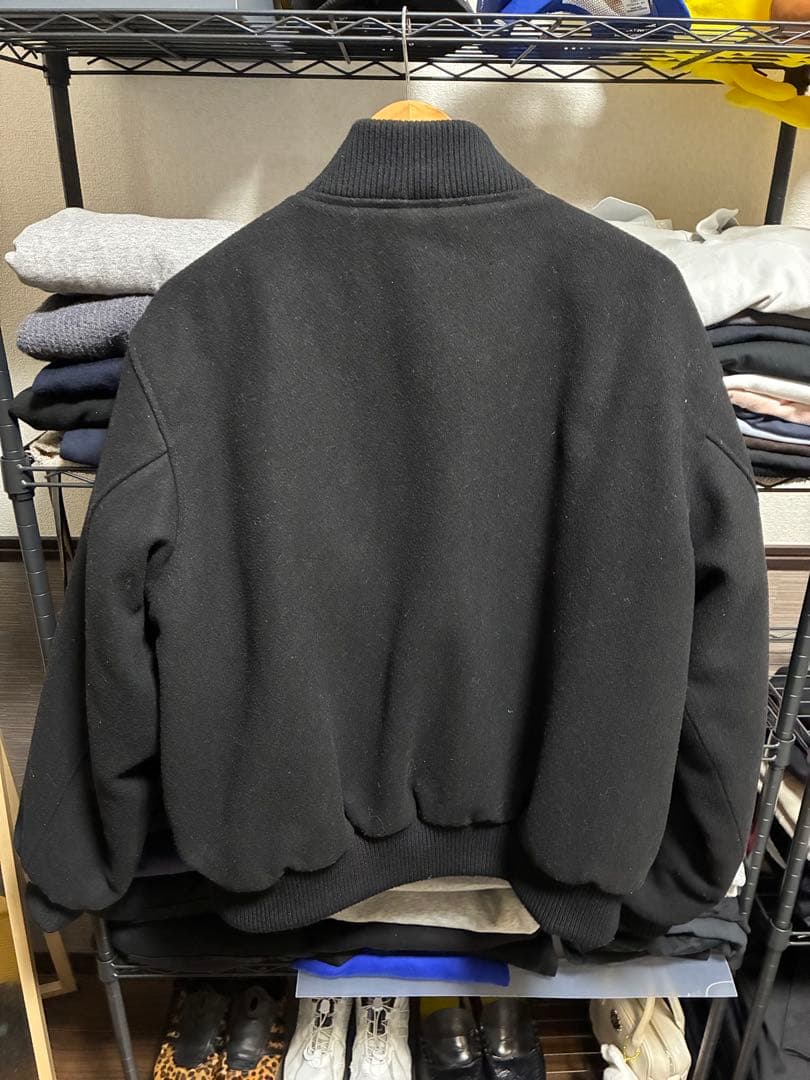 ジャケット・アウター Stussy SS-LINK VARSITY JACKET Black