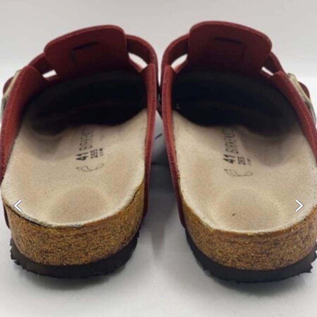 9184 BIRKENSTOCK ボストン レザー 赤 26.5cm