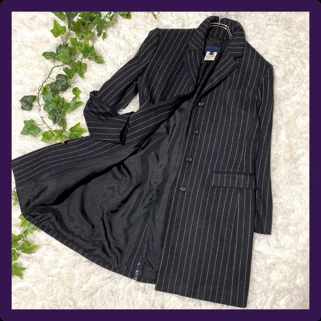 ★送料無料★✨Les Copains　ラマウール ストライプ チェスターコート