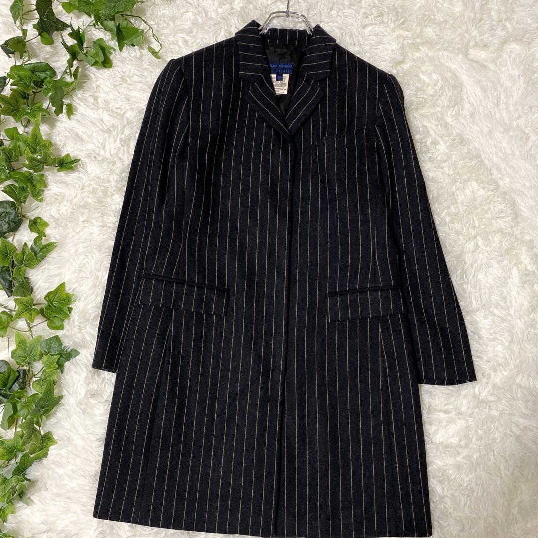 ★送料無料★✨Les Copains　ラマウール ストライプ チェスターコート