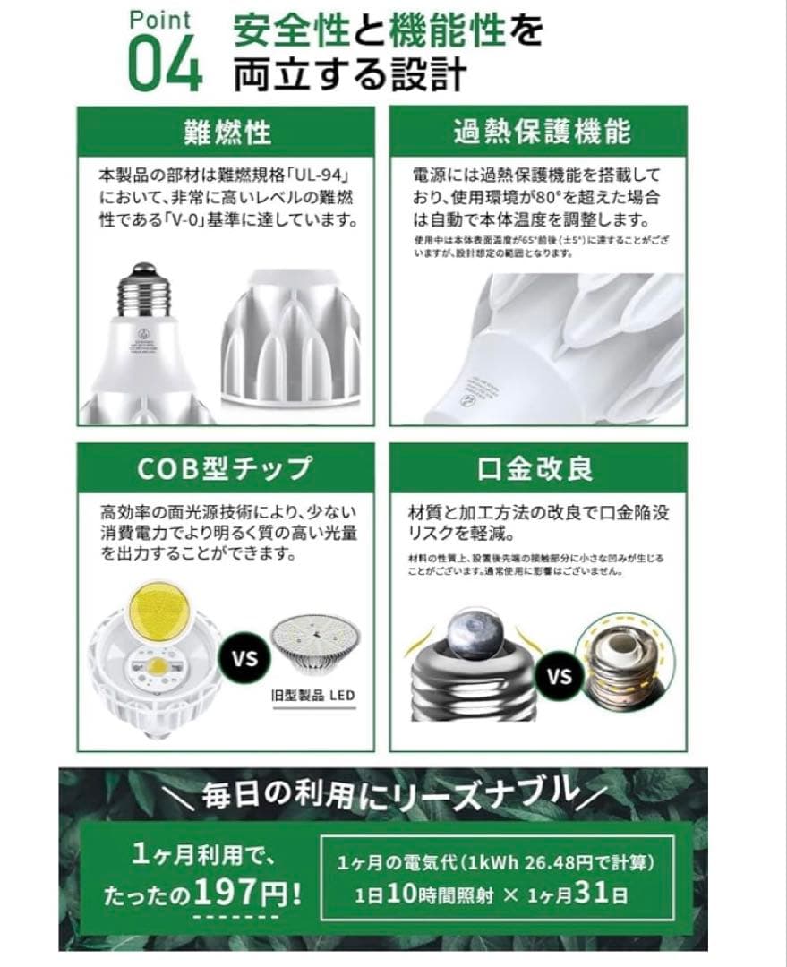 美品 BRIM LUNA 24W 植物育成ライト クリップライトロング 2組