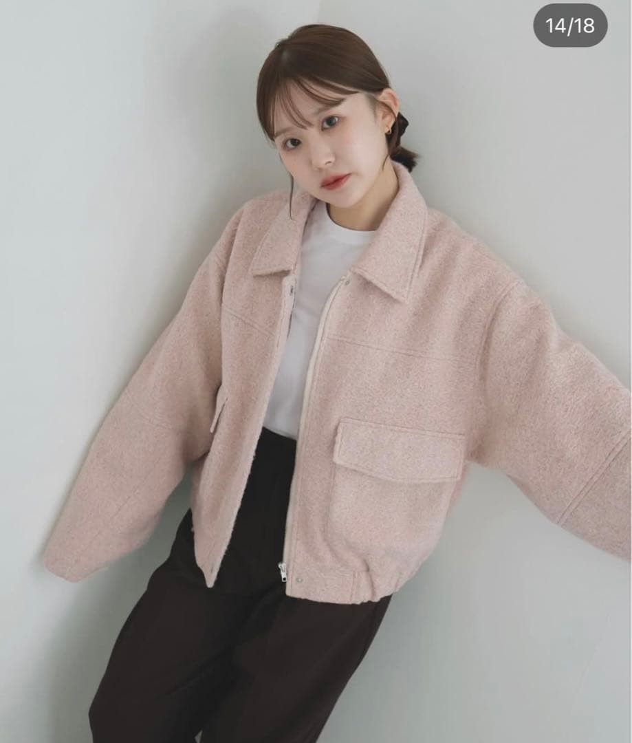 【ayu × LIAN】 lian ステンカラーカールシャギーブルゾン