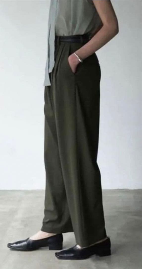 靴 CLANE OUTSTITCH SQUARE FLAT SHOES 36