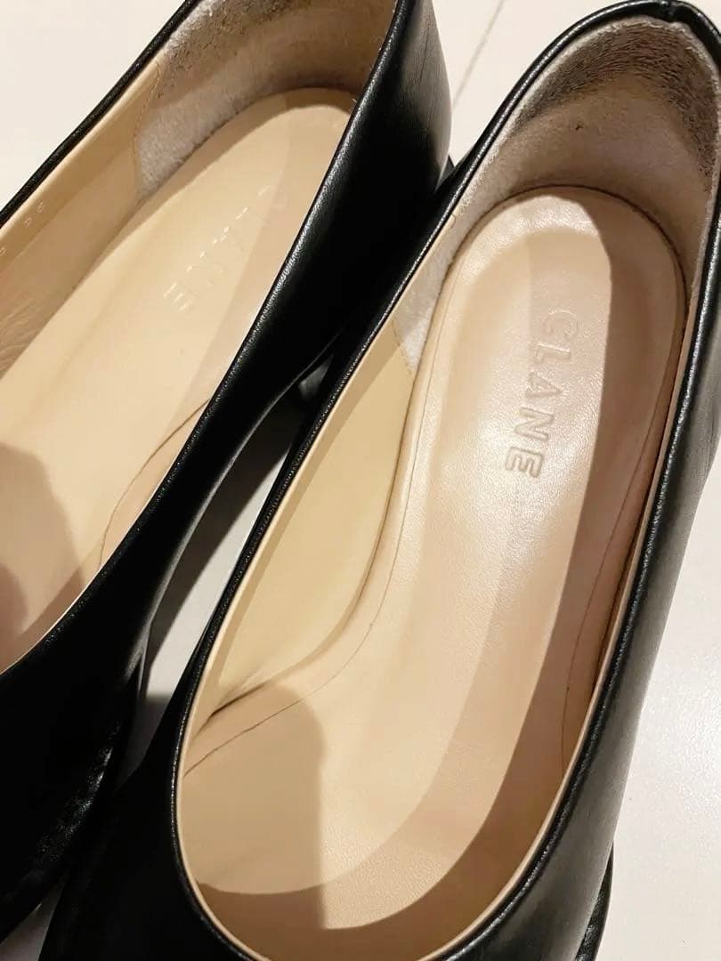 靴 CLANE OUTSTITCH SQUARE FLAT SHOES 36
